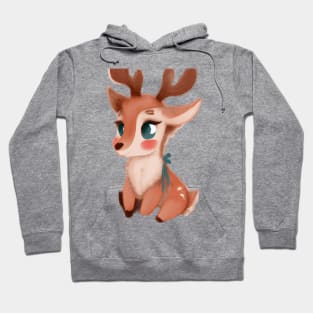 Cute Raindeer Drawing Hoodie